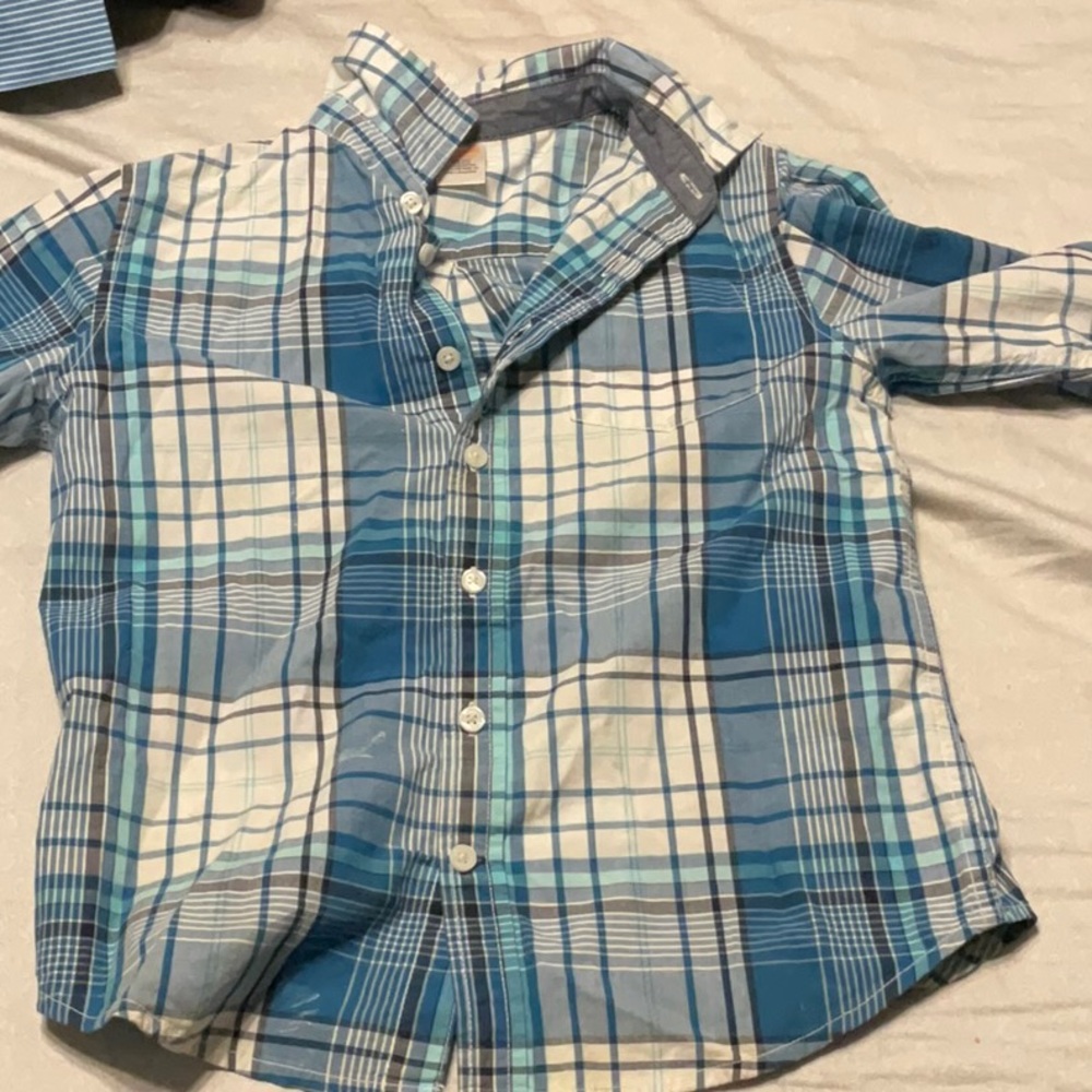 Gymboree Blue checkered shirt for boys 100% cotton